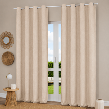 Pannello Tenda con Fascia Copri Bastone Estella Maè 145x290 cm - Via Roma 60