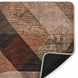 Passatoia Cucina Antiscivolo Geometric Wood Effetto Lino con Fondo Gommato