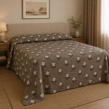 Telo Arredo Copritutto Quadrifoglio 2 Posti 260x260 in Cotone - BA