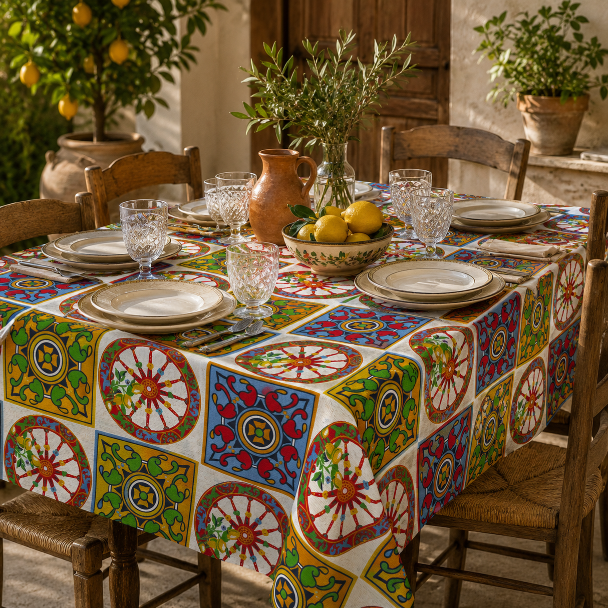 Tovaglia x12 CARRETTI SICILIANI - Botticelli Home