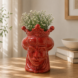 Vaso Decorativo TESTA DI MORO RE CORALLO - Montemaggi
