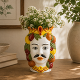 Vaso Decorativo TESTA DI MORO RE MELAGRANA - Montemaggi