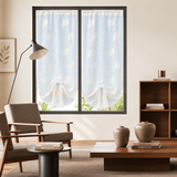 Coppia Tendine Ricamate Amazzonia con Tunnel e Roll Up Centrale 60x150cm o 60x230cm - Linea Oro