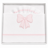 Completo Lenzuola Culla Fiocco ART.6032 100% Cotone - Dolci Sogni