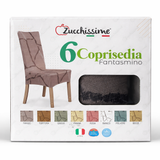 Coprisedie elastiche Fantasmino Zucchissime set 6 pezzi coprisedia universale bielastico