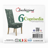Coprisedie elastiche Fantasmino Cuori Zucchissime set 6 pezzi coprisedia universale bielastico