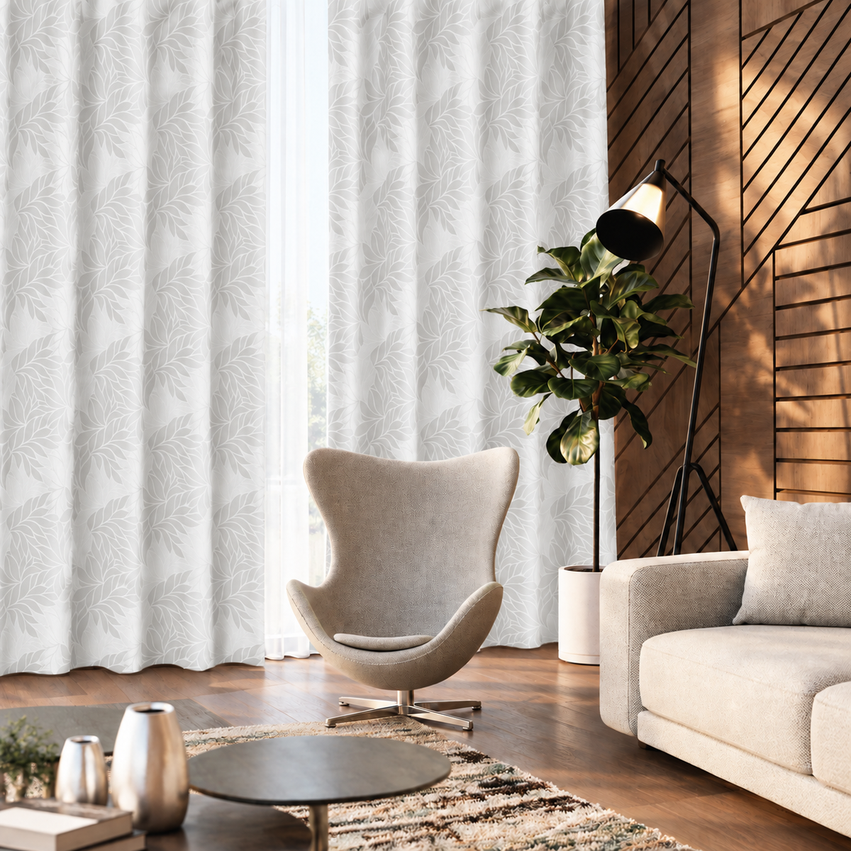 Pannello Tenda Devoreh Lily con Borchie e Finitura con Piombo 140x280cm - Linea Oro