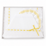 Completo Lenzuola Lettino Tela Aida Fondo Bianco e Decoro Vari Colori 3 pz art.14/05 dis.283 - Mio Piccolo (Copia)