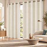 Pannello Tenda Tinta Unita Life con Borchie e Finitura con Piombo 140x290cm - Linea Oro