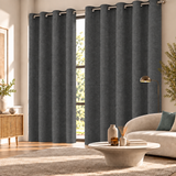 Pannello Tenda Tinta Unita Life con Borchie e Finitura con Piombo 140x290cm - Linea Oro