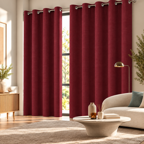 Pannello Tenda Tinta Unita Life con Borchie e Finitura con Piombo 140x290cm - Linea Oro