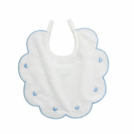 Bavaglino Neonato 193 Cuoricini Cotone Ricamato - Maestri Cotonieri Home