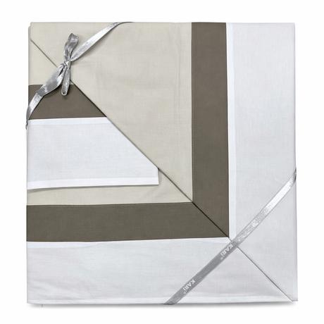 Completo Lenzuola Matrimoniale Saturnia Karì in Cotone con Bordo – Made in Italy