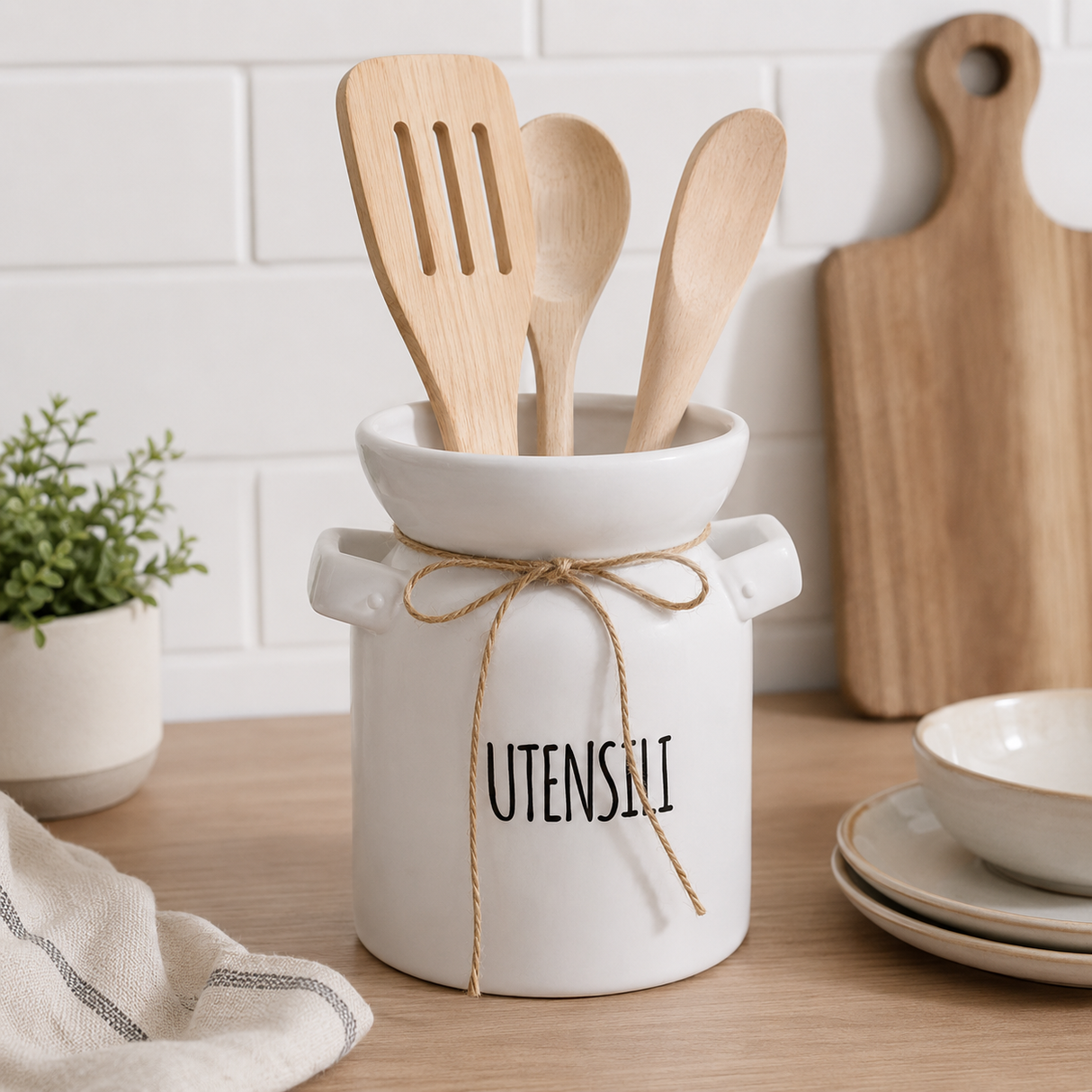 Porta Utensili in Ceramica 16x13x17cm - Cucina&Cottura