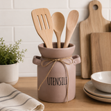 Porta Utensili in Ceramica 16x13x17cm - Cucina&Cottura