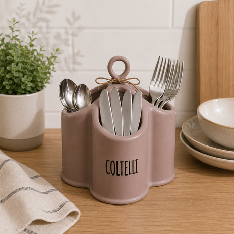 Porta Posate in Ceramica 16,5x14x18cm - Cucina&Cottura