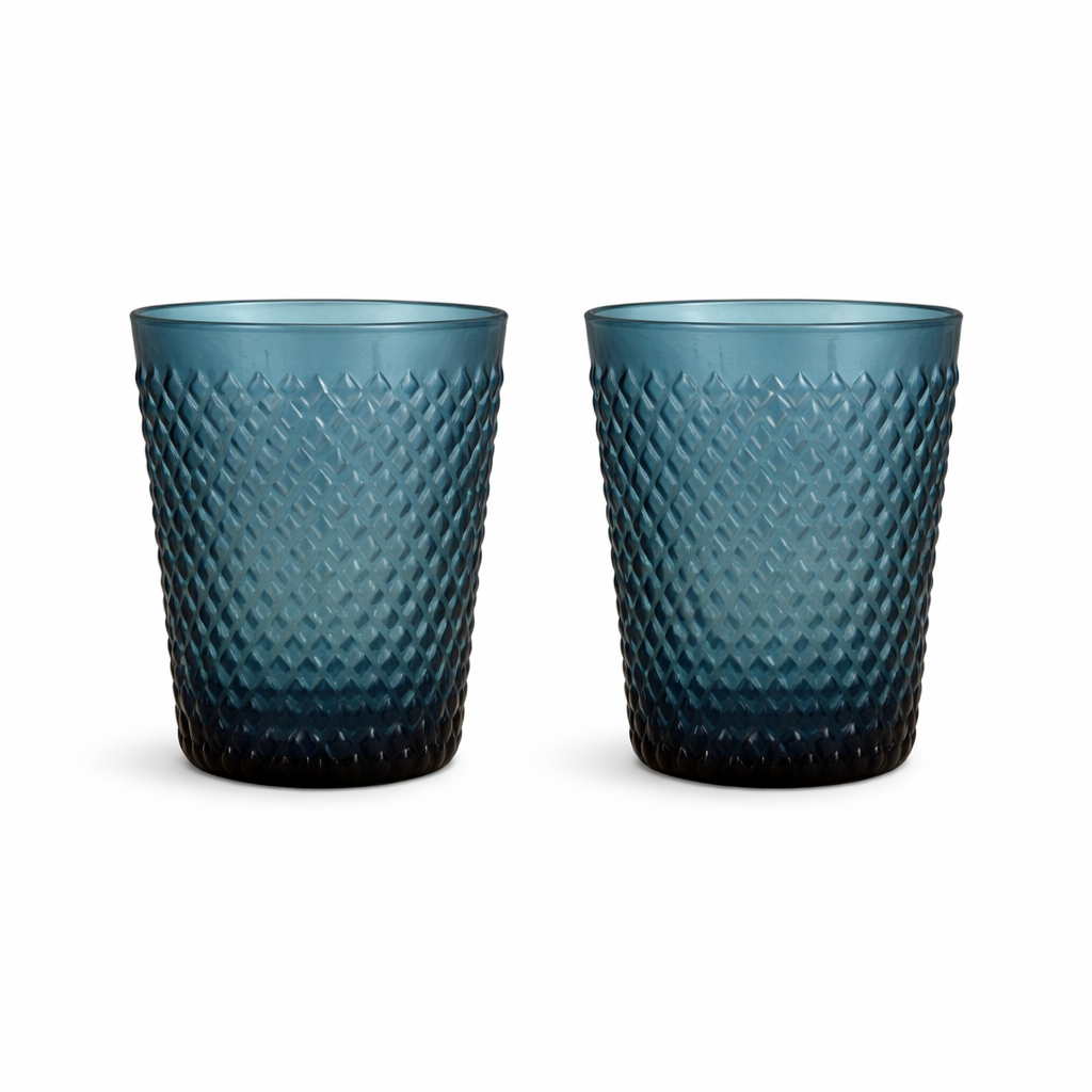 Set 2 Calici/Bicchieri Artiginali Blu - Hanna Home