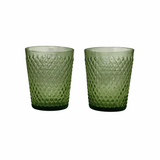 Set 2 Calici/Bicchieri Artiginali Verde - Hanna Home