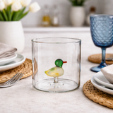 Set 6 Bicchieri Acqua 320ml con Decorazione Interna Animaletti in Vetro Borosilicato - Montemaggi