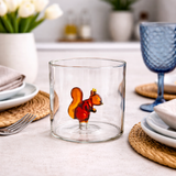 Set 6 Bicchieri Acqua 320ml con Decorazione Interna Animaletti in Vetro Borosilicato - Montemaggi