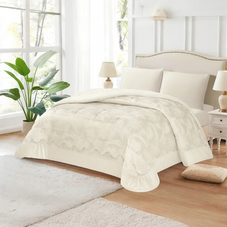 Trapunta Piumone Beatrice in Velluto Jacquard – il Filo