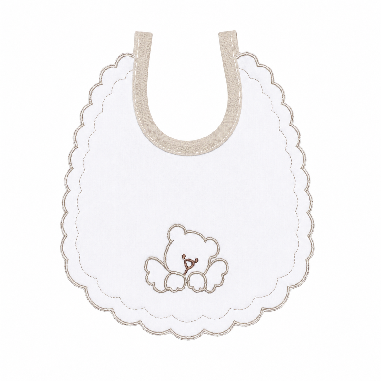 Bavaglino Neonato Orsetto 100% Cotone - Irge