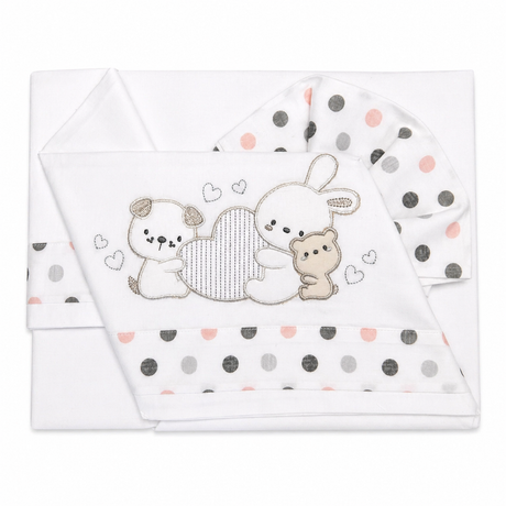 Completo Lenzuola Teneri Abbracci per Carrozzina o Co-sleeping 100% Cotone 3 Pezzi - Bruco Bruco