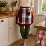 Grembiule Vita Natalizio con Stampa Piazzata Tartan ALASKA - Preziosa Home
