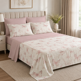 Completo Lenzuola Matrimoniale Cotone Digitale Arte Tessile Butterflies - Home Sweet Home (Copia)