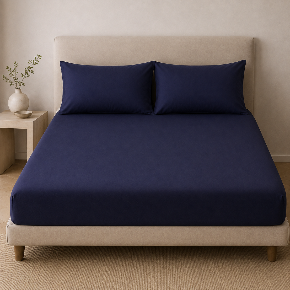 Lenzuolo con Angoli Tinta Unita Notte a Colori 100% Cotone - Antica Tessitura Italiana