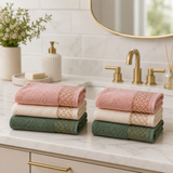 Set Asciugamani 3 Viso + 3 Ospite Ambra 100% Cotone - Maestri Cotonieri Home