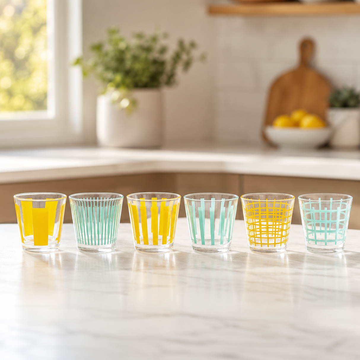 Set 6 Bicchieri Acqua Elba in Vetro - Excelsa