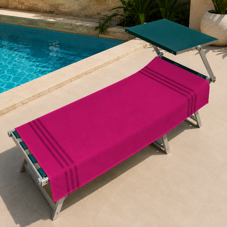 Telo Mare Polo Stripe 90x170 cm in Cotone e Spugna Assorbente