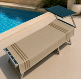 Telo Mare Polo Stripe 90x170 cm in Cotone e Spugna Assorbente