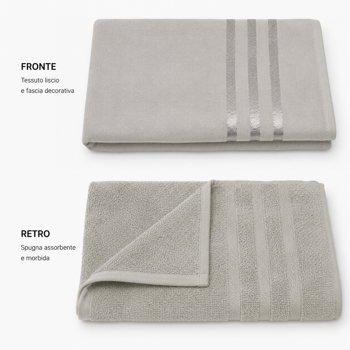 Telo Mare Polo Stripe 90x170 cm in Cotone e Spugna Assorbente