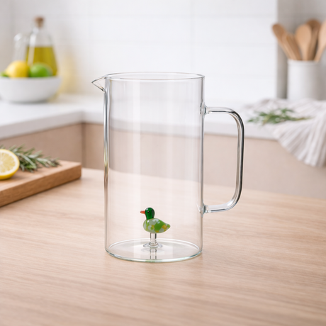 Caraffa in vetro con figure 3d - Gusto Casa