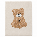 Copertina Culla Ricamata NG444 dis. Orso 75x100cm - Nazareno Gabrielli
