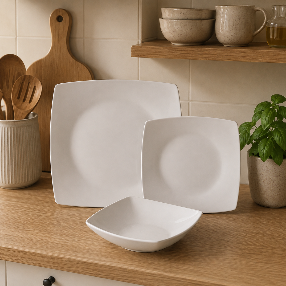 Piatto ECLIPSE BIANCO in Ceramica - Excelsa