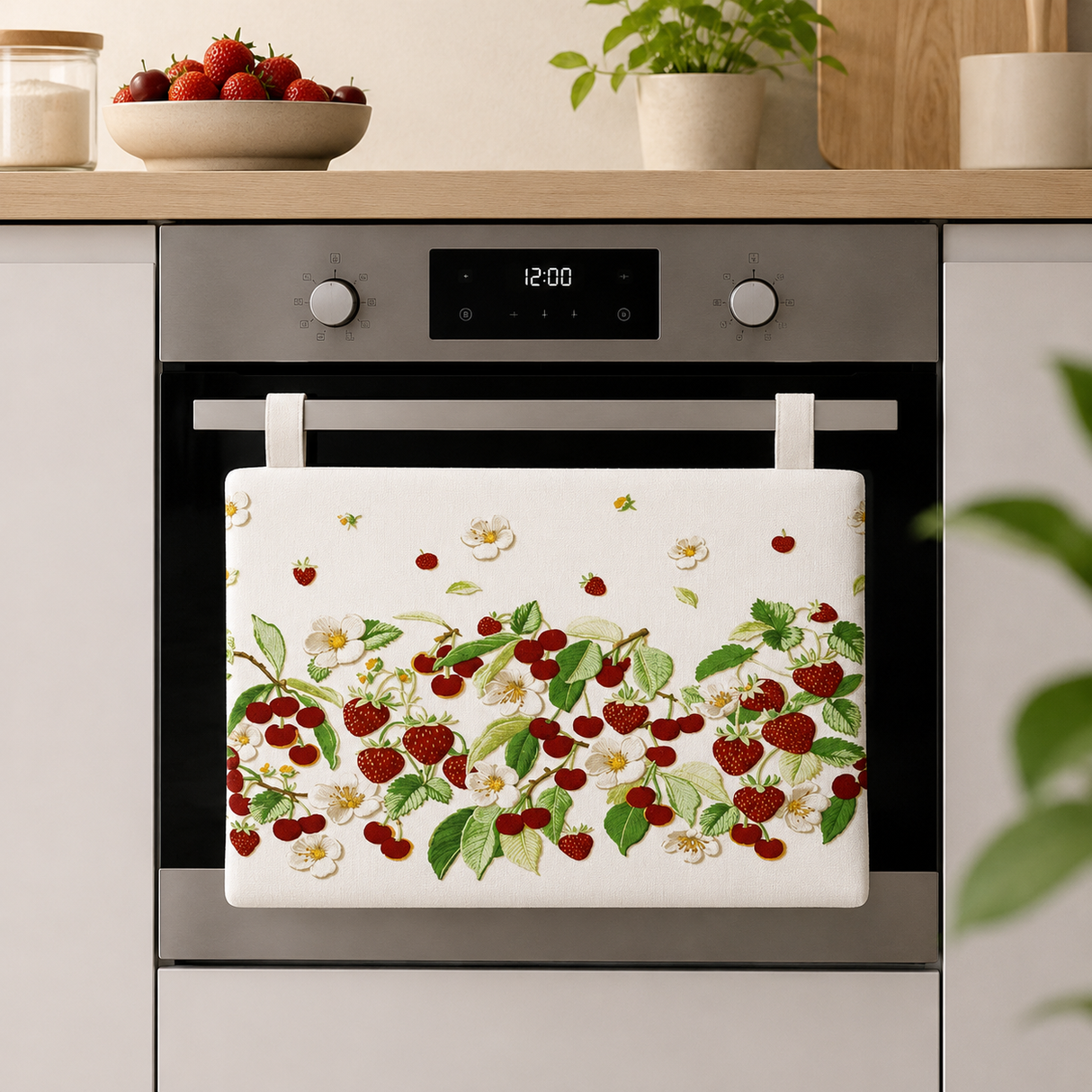 Copriforno Fruit Stampa Digitale 3D 100% Cotone 47x33cm - Zucchissime
