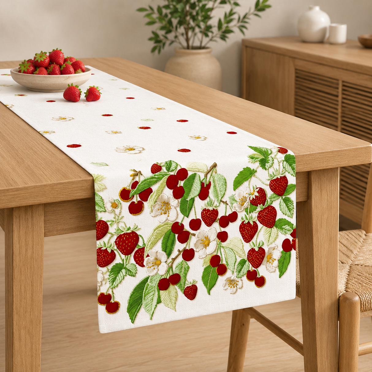 Runner Fruit Stampa Digitale 3D 100% Cotone 43,5x133 cm - Zucchissime