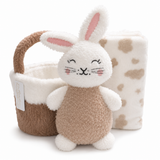 Set 3 Pezzi Baby Copertina Culla/Carrozzina con Cestino e Peluche Coordinati art. B565 - I Batuffolini