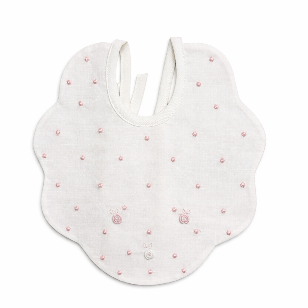 Bavaglino Neonato 307 Cotone Ricamato - Elite