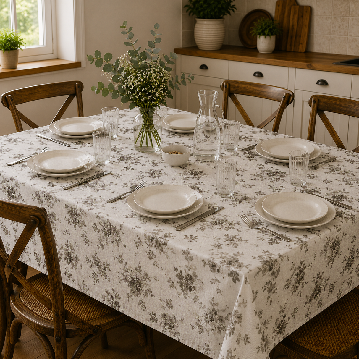 Tovaglia x6 ROSELLINE con Tovaglioli - Botticelli Home