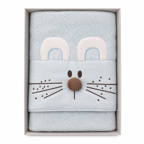 Set Asciugamani Baby 1+1 in Spugna di Cotone Rabbit - Vingi