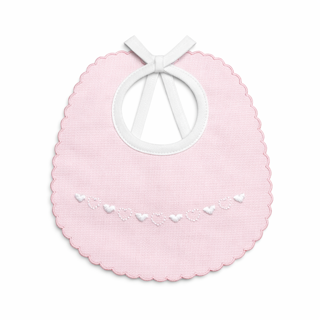Bavaglino Neonato 315 Cotone Ricamato - Elite