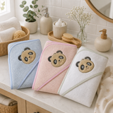 Accappatoio Quadrato Baby in Spugna 100% Cotone Panda - Vingi