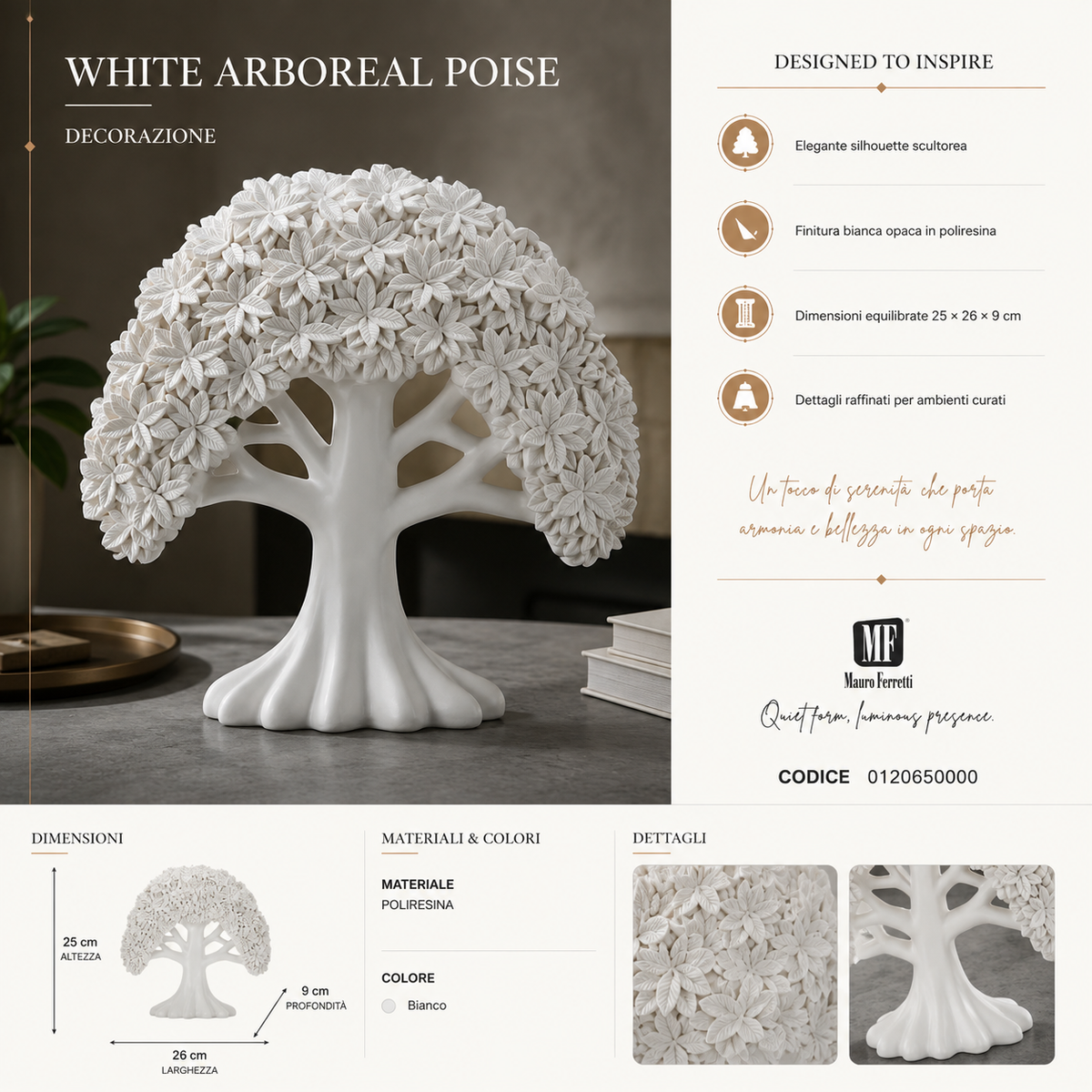 Scultura Decorativa Albero Minimal - Ferretti