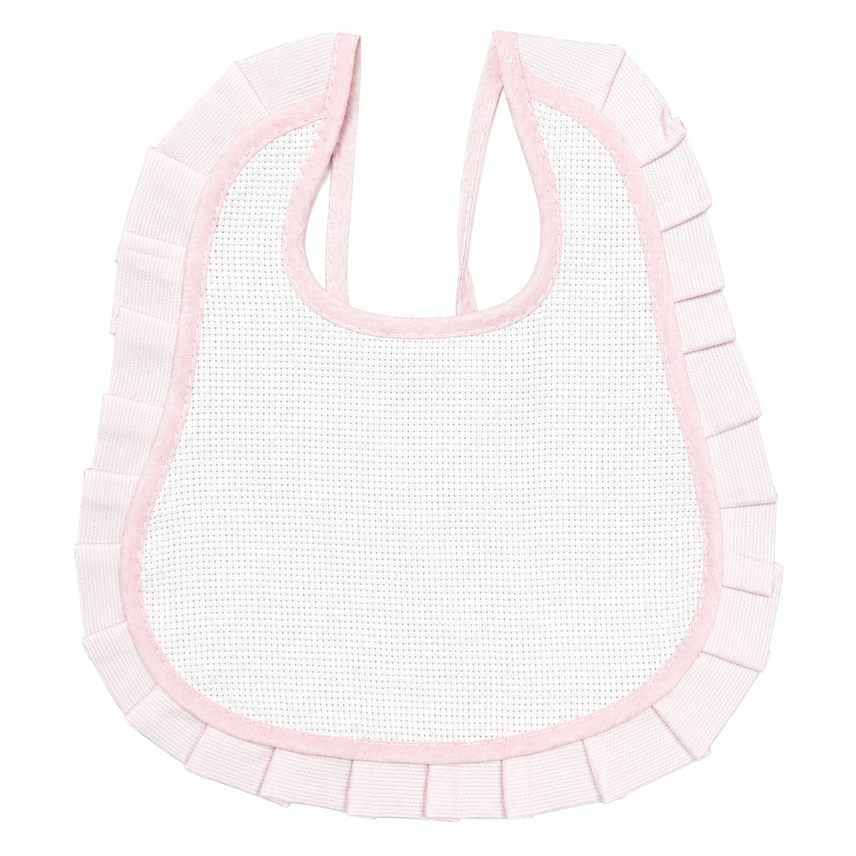 Bavaglino Ricamabile in Cotone con Tela Aida - Nancy Baby