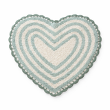 Tappeto Bagno All Around Cuore Righe con Merletto Atelier 17 in Cotone 65x65 cm – 5 Color