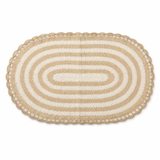 Tappeto Bagno All Around Ovale Righe con Merletto Atelier 17 in Cotone 50x80 cm – 5 Colori